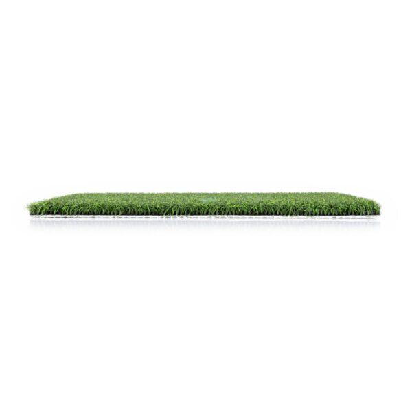 side look of an artificial grass mat on a white background